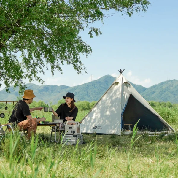MOBI GARDEN Camping Tent Twilight Series Black Coating UV50+ Pyramid Tent Indian Tent Waterproof Windproof For 1-2 People - Image 2