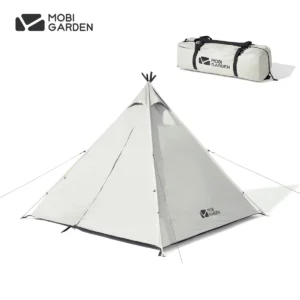 MOBI GARDEN Camping Tent Twilight Series Black Coating UV50+ Pyramid Tent Indian Tent Waterproof Windproof For 1-2 People