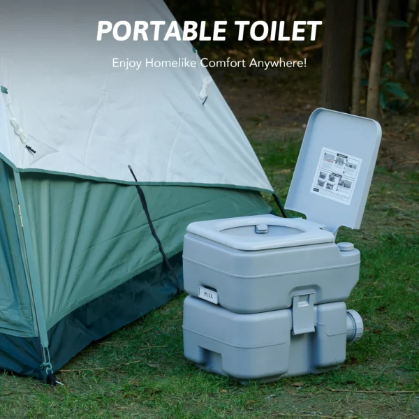 DARTMOOR 10L/23L Portable Toilet Flushing Chemical Toilet Potty Camping Caravan - Image 2