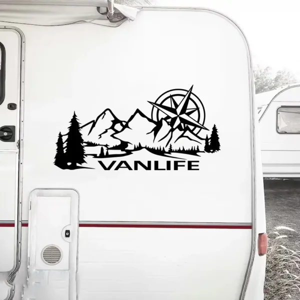 Car Body Side Stickers Camper Van Life Vanlife Decor Decal Vinyl Decoration for Truck RV Bus Caravan Minivan Auto Accessories