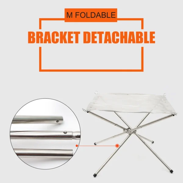 Stainless Steel Mesh Fire Pits Fireplace Foldable Outdoor Camping Campfire Fire Rack Portable Fire Pit for Camping Outdoor