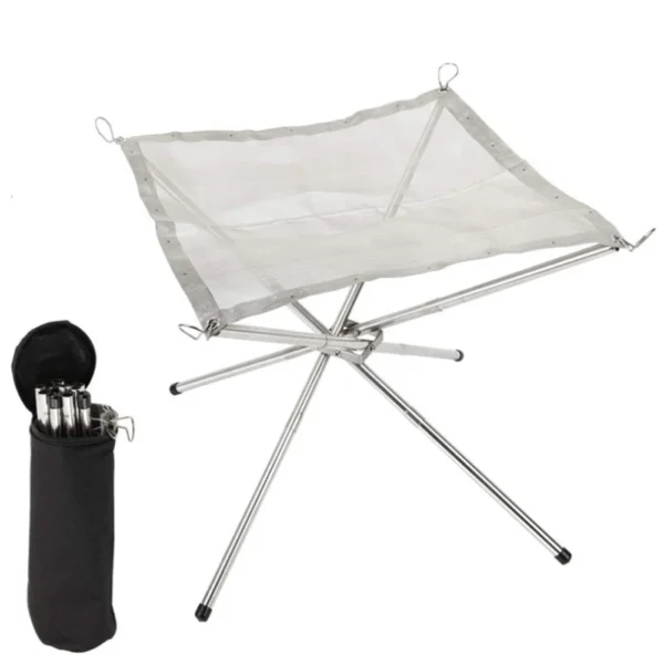 Stainless Steel Mesh Fire Pits Fireplace Foldable Outdoor Camping Campfire Fire Rack Portable Fire Pit for Camping Outdoor - Image 3