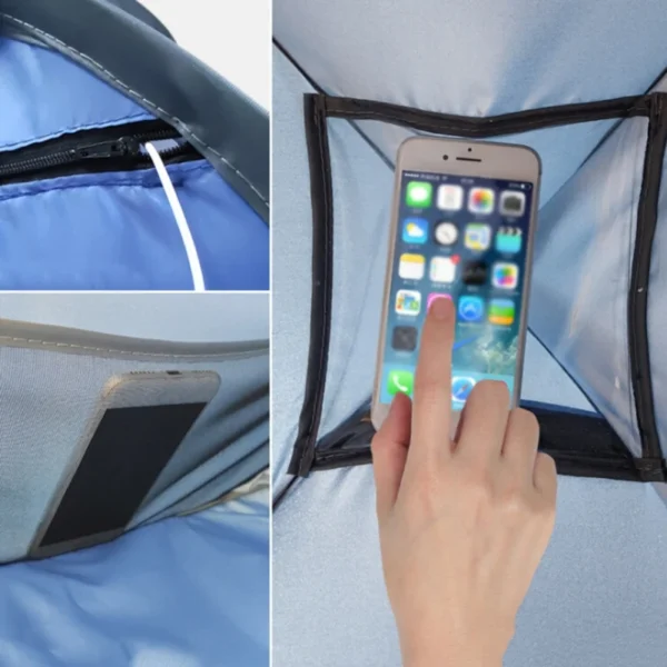 Beach Headrest Sunshade Tent UV-protecting Sunshelter Automatic Opened Portable Outdoor Camping Sunshade Tent For Adults Kids - Image 5