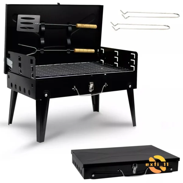 Portable Folding Charcoal BBQ Barbecue Camping Grill Travel Picnic Outdoor