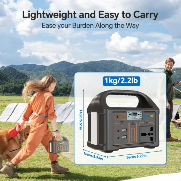 Gaiaray 100W Portable Power Station 110V 220V Outdoor UPS Solar Generator 76.8Wh LiFePO4 Battery Charging Station for Camping - Image 3