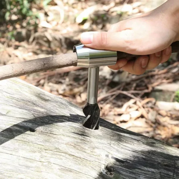 Auger Wrench Outdoor Survival Hand Drill Survival Gear Tool Sports Jungle Crafts Camping Bushcraft Accessories - Image 4