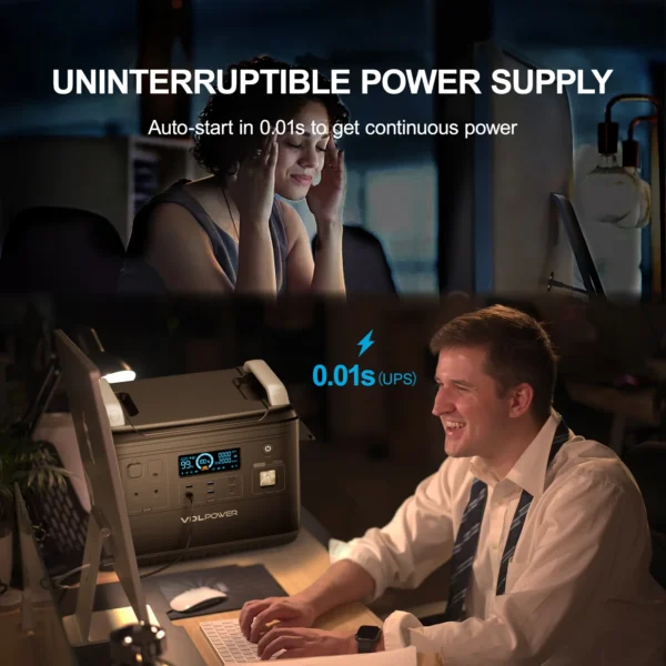 VDL HS2000 Portable Power Station 1997WH, LiFePO4 Battery , Fully Charged in 2 Hours, 3 AC 230V Outputs, USB/Type C Outlets - Image 4