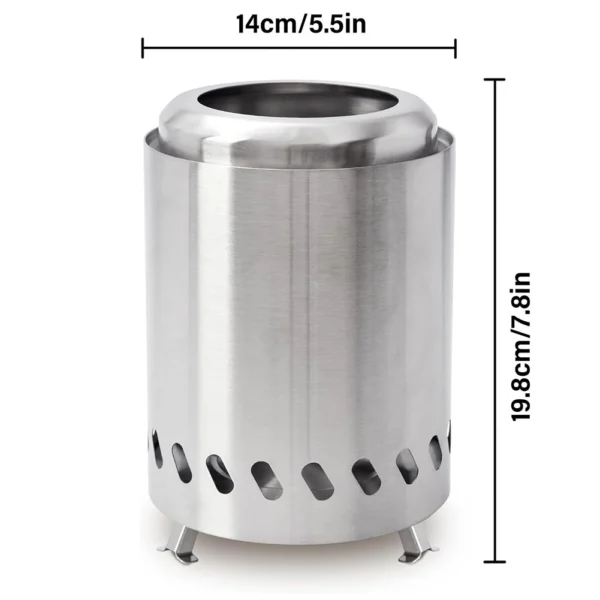 Smokeless Tabletop Fire Pit Stainless Steel Indoor Outdoor Table Top Firepit Portable Mini Stove for Patio Camping - Image 3