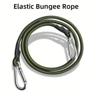 Heavy Duty Bungee Cord Elastic Tie Strap String Carabiner Hooks Kayak Cycling Luggage Packing Ropes Camping Accessories