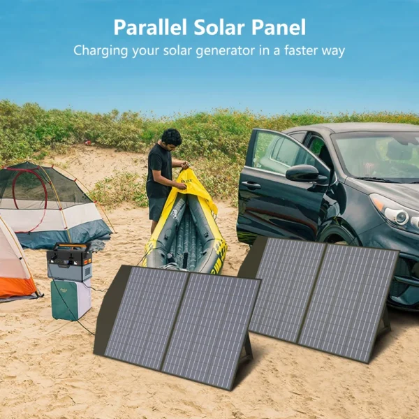 ALLPOWERS 60 100 140W Solarpanel for Jackery / BLUETTI / ECOFLOW Portable Powerstation , Foldable Solar Power Backup for Outdoor - Image 4