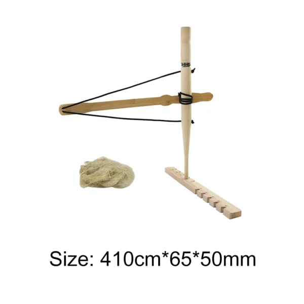 Fire Starter Bow Drill Kit Wood Bow Drill Friction Fire Tool Wooden Bow Drill Fire Starter Tool for Survival Practice - Image 3