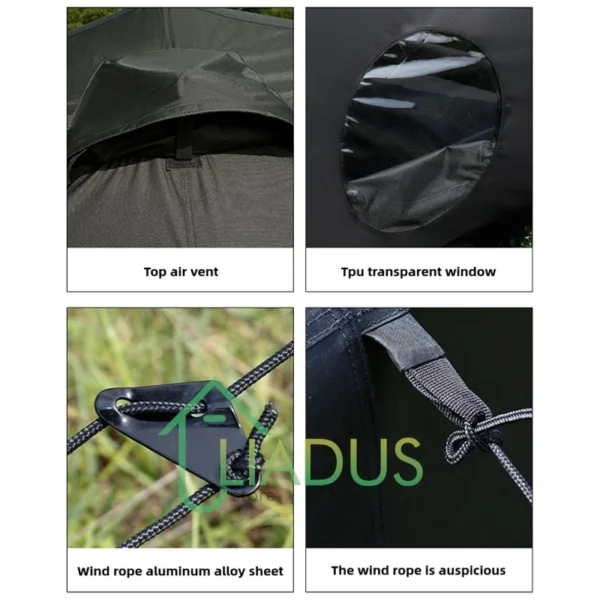 Inflatable Fully Automatic Camping Tent Outdoor Construction-Free Portable Folding Camping Rainproof Thickened Cabin Camping - Image 5