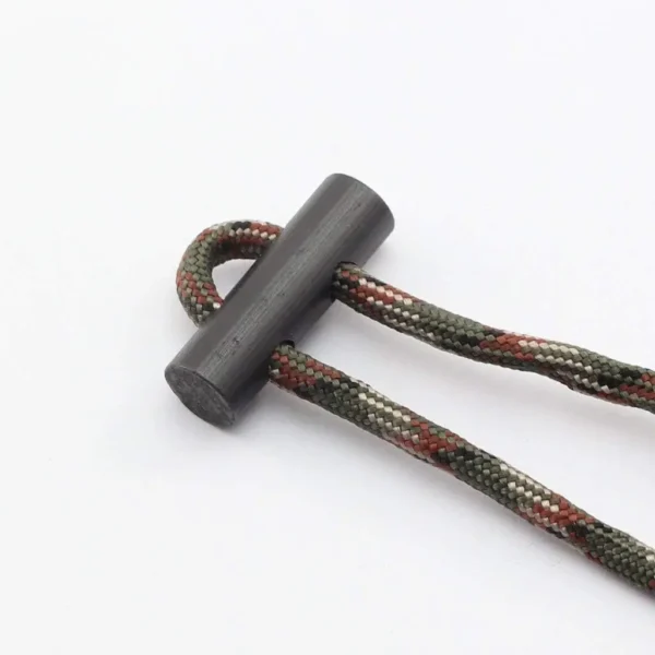 1PC Small Ferro Rod Survival Drilled Flint Fire Starter with Toggle Hole for Paracord Bracelet Necklace - Image 3