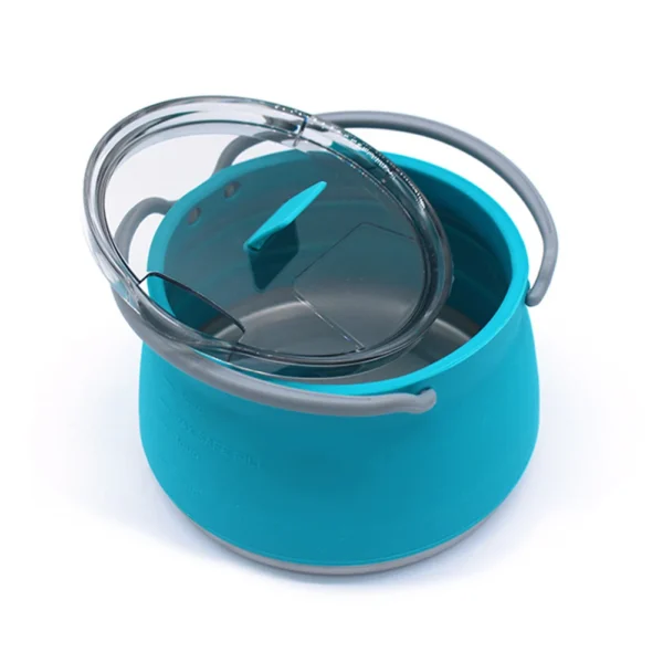 Foldable Water Kettle Lightweight Camping Kettle Compact Silicone Water Pot with Ergonomic Handle Collapsible Hot Water Boiler - Image 4