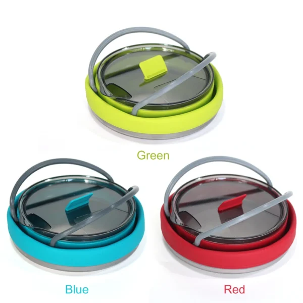 Foldable Water Kettle Lightweight Camping Kettle Compact Silicone Water Pot with Ergonomic Handle Collapsible Hot Water Boiler - Image 3