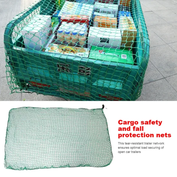 Mesh Cargo Net Strong Heavy Duty Truck Bed Cargo Net Safety Protection Trailer Bungee Extend Mesh Cover for Pickup Truck Trailer - Image 4