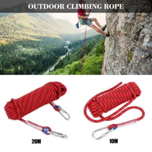 Climbing Cord Climbing Rope Paracord 12mm Heavy Duty Paracord Panchute Corad Lanyard with Carabiner Climbing Rope Accessory