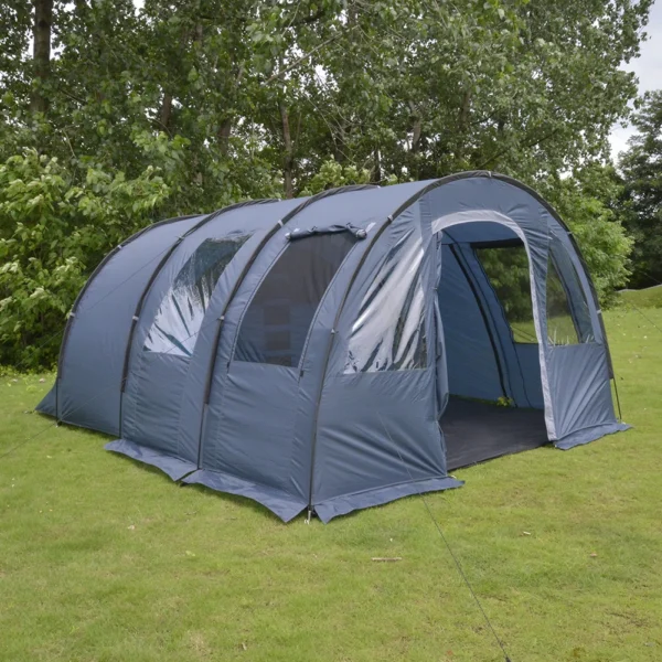 Large Tunnel Camping Tent Multi-person Family Tent Portable Family Hiking Shelter Windproof and Sunscreen - Image 2