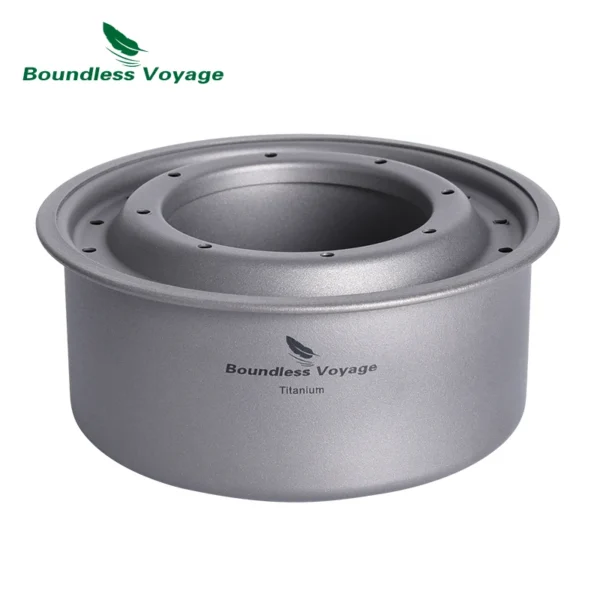 Boundless Voyage Ultralight Titanium Wood Burning Stove Camping Alcohol Stove Outdoor Multi-Fuels Mini Stove Small Stove - Image 3