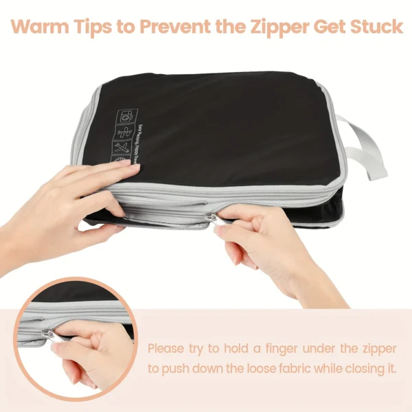 3-Piece Travel Organizer Set, Compression Packing Cubes, Nylon Dustproof Bags With Handle Design Toiletry travel bag Money Viaje - Image 2