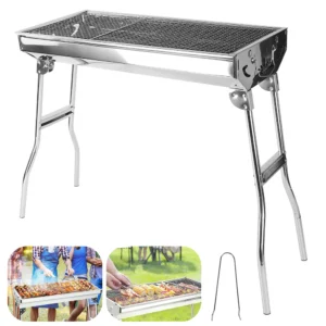Folding Barbecue Charcoal Grill Portable BBQ Grill Stainless Steel Picnic Barbecue Tool for Outdoor Picnic Camping Party
