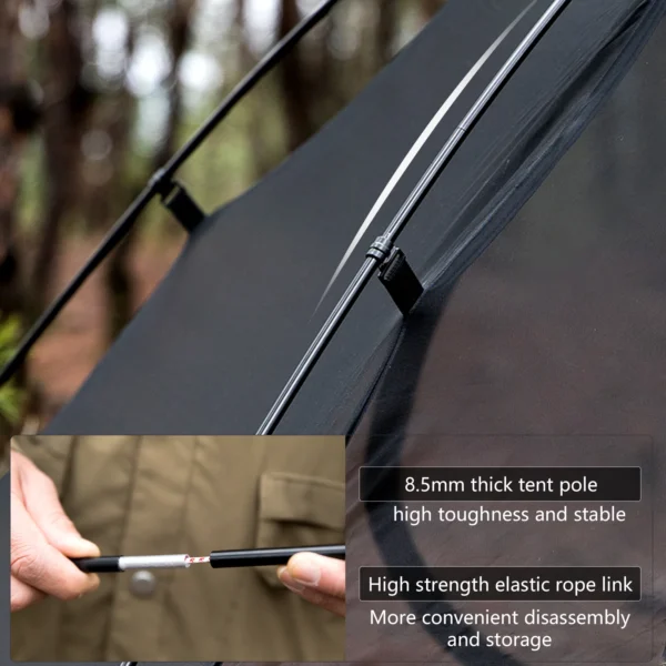 BISINNA Camping Tent 2 Persons Portable Waterproof Backpacking Tent Double-layer Outdoor Hiking Travel Camping Equipment - Image 4